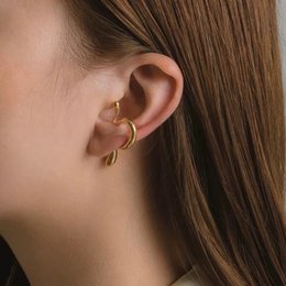 Petite manchette d’oreille à ligne géométrique - Une pièce