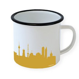 Berlin Emaille Tasse. Skyline