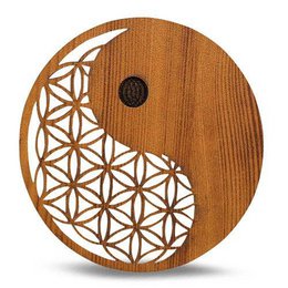 Lcw Incense Holder Ying Yang Fol Dark Brown 10 Cm Set of 2