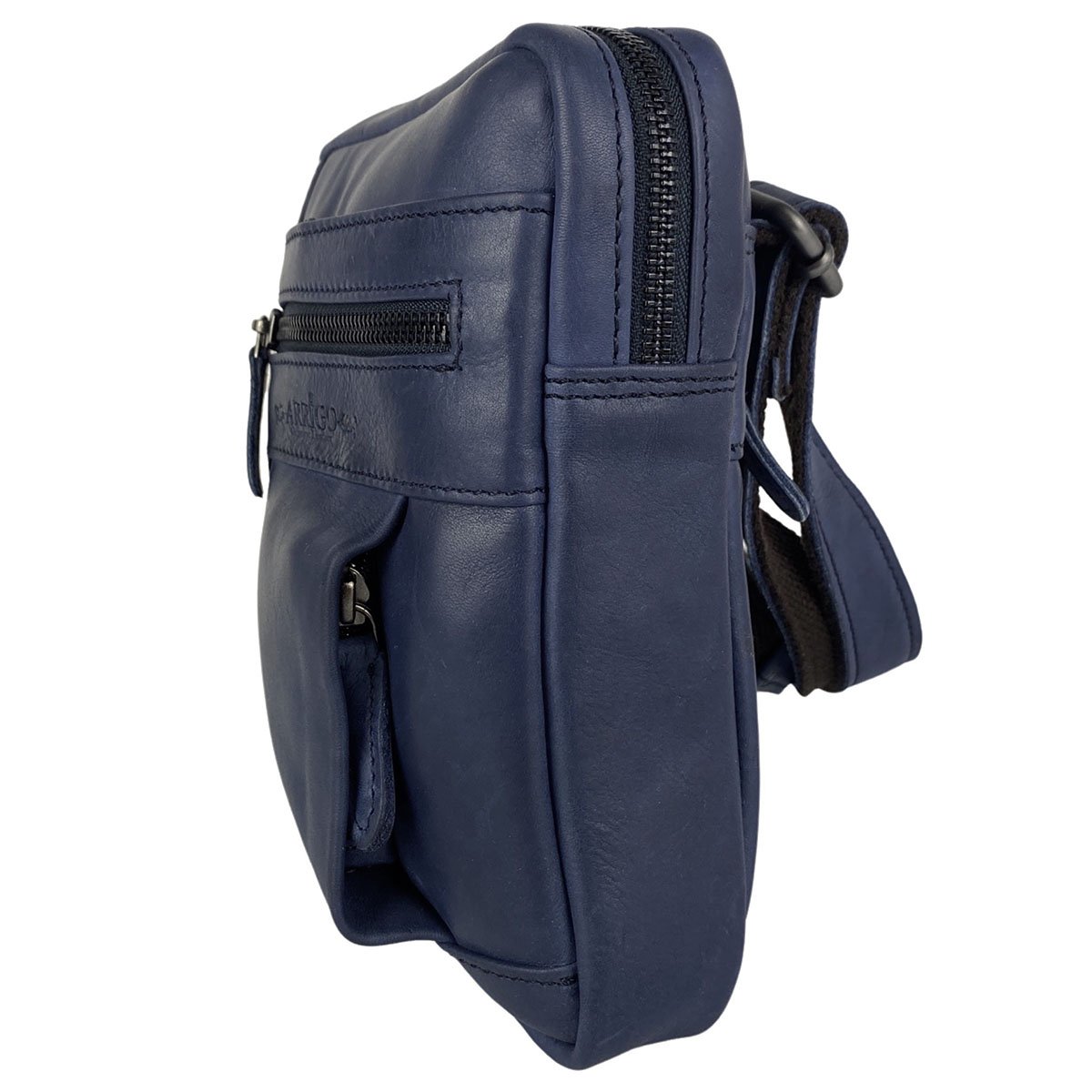 Skuldertaske eller Crossbody-taske i 6 farver glat læder med justerbar skulderrem