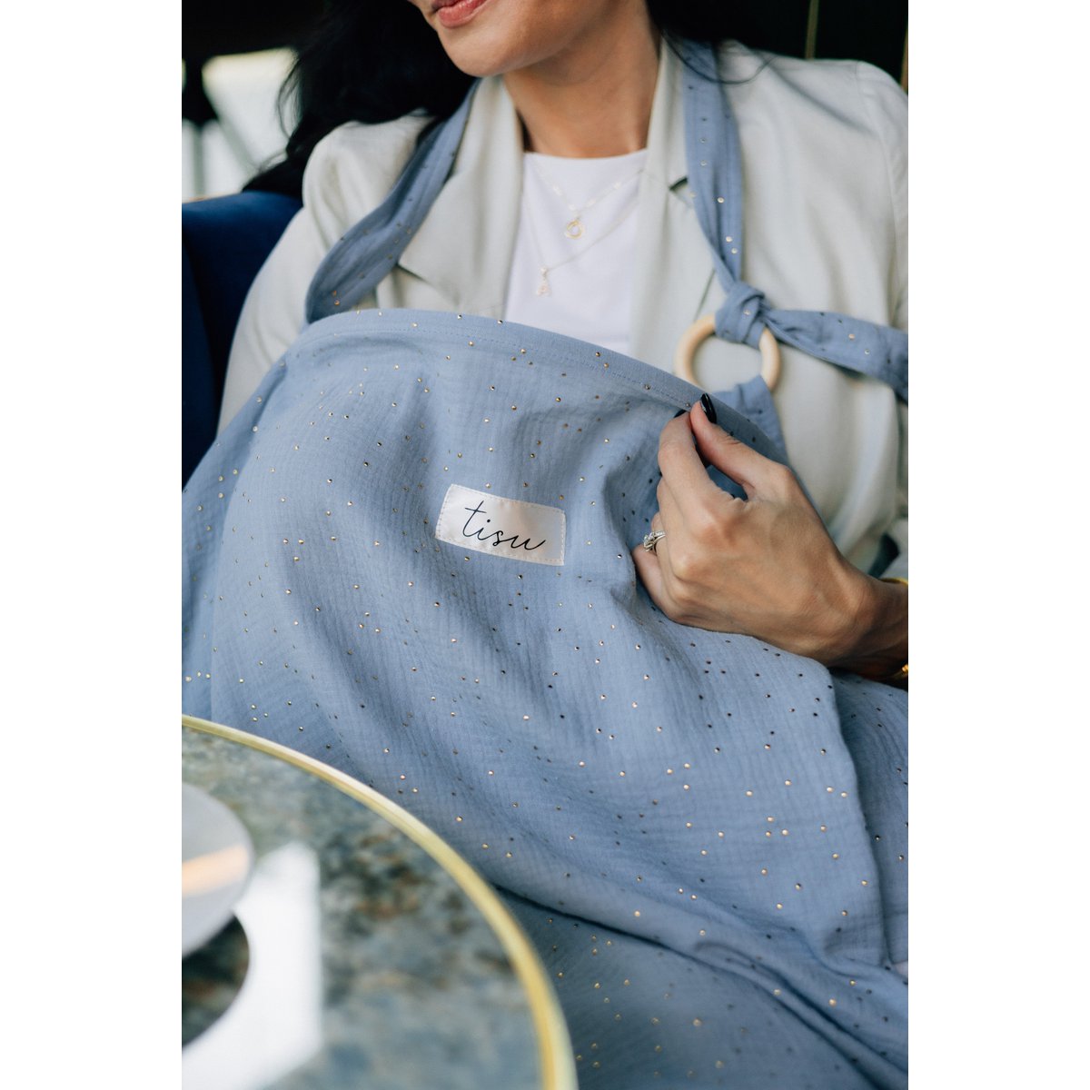 TISU nursing cover, Light Blue