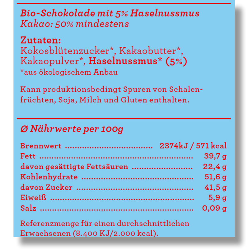 SweetGreets Bio-Schokolade mit "Du bist der Himmel"