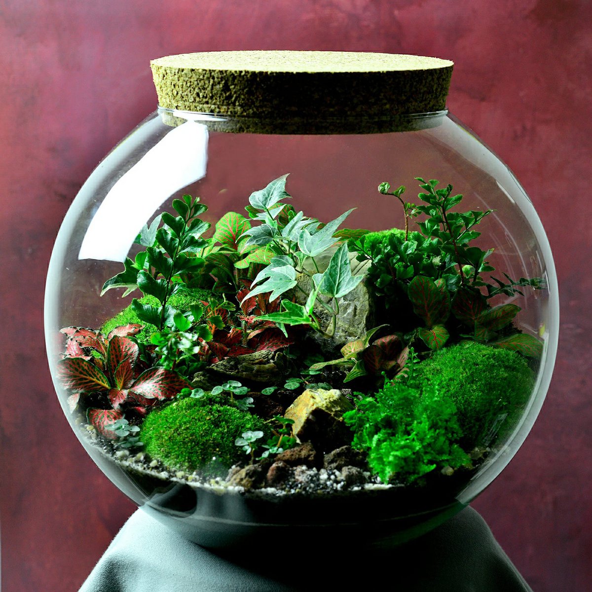 Spherical Glass Vase D-28 23 cm