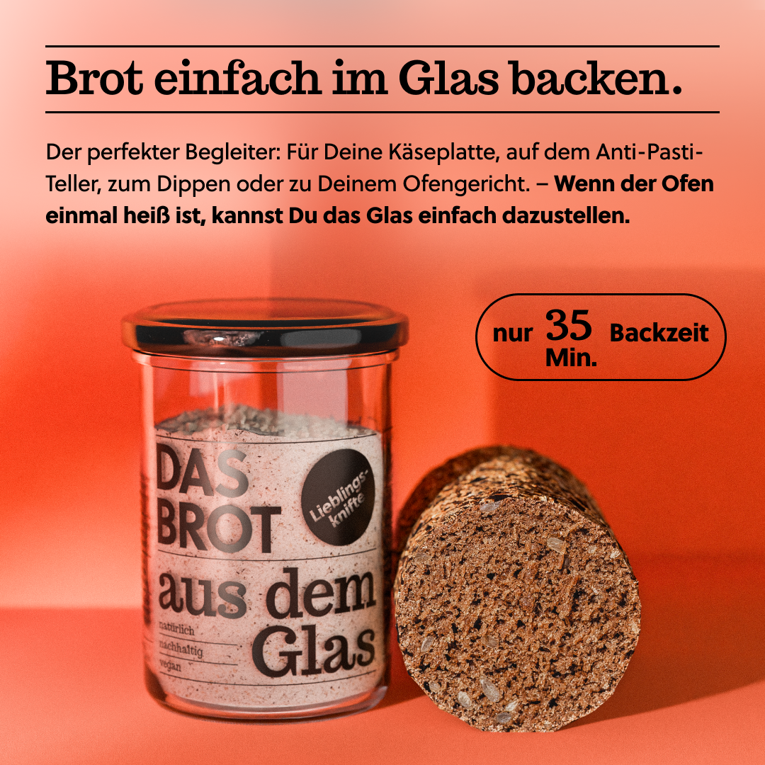 Nachfüller für Brotbackmischung im Glas "Lieblingsknifte" (600 g)