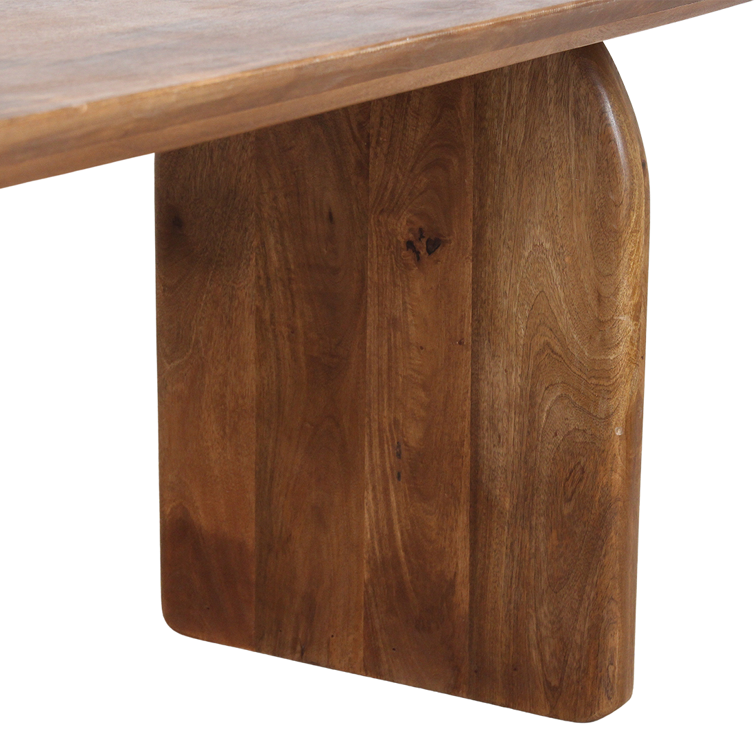 Esstisch aus Bullnose-Mangoholz, braun – Basismischung