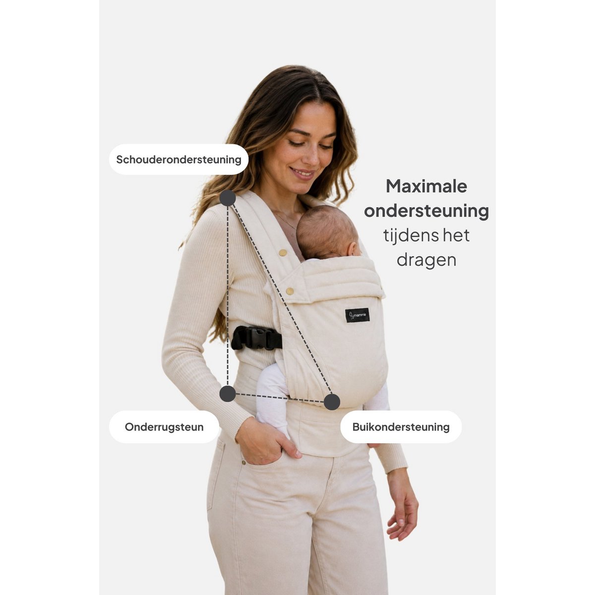 Nosidełko AVIAIRE - Ergonomiczne i wygodne - Materiał bawełniany OEKO-TEX®