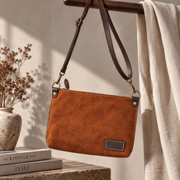 Bolso Bandolera Mujer en Piel de Serraje Universidad 58076