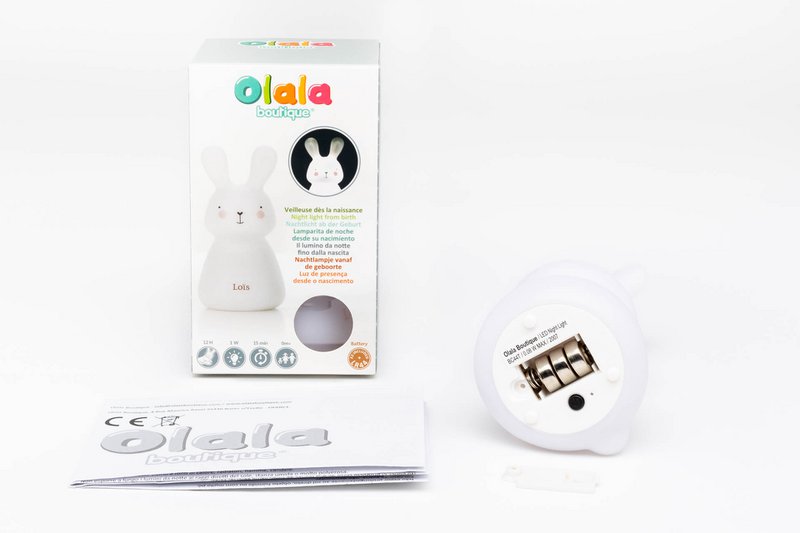 Night light - Rabbit Loïs - battery-powered - white