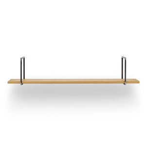 Robustes Eichenholz-Wandboard mit Schwarzstahl