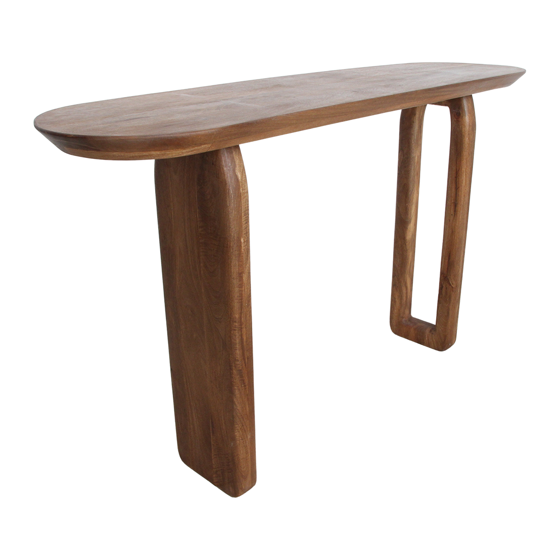 Mesa consola Bullnose madera de mango marrón - 140cm