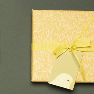 5 "Chick" gift tags, light green