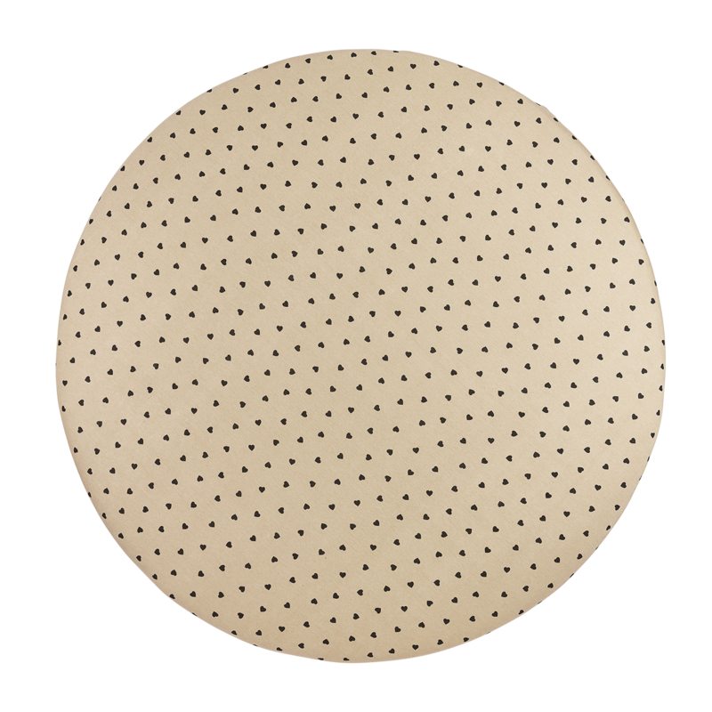 Hoeslaken Jerseydruck Sweet Heart Soft Sand/Schwarz 70x140/150cm