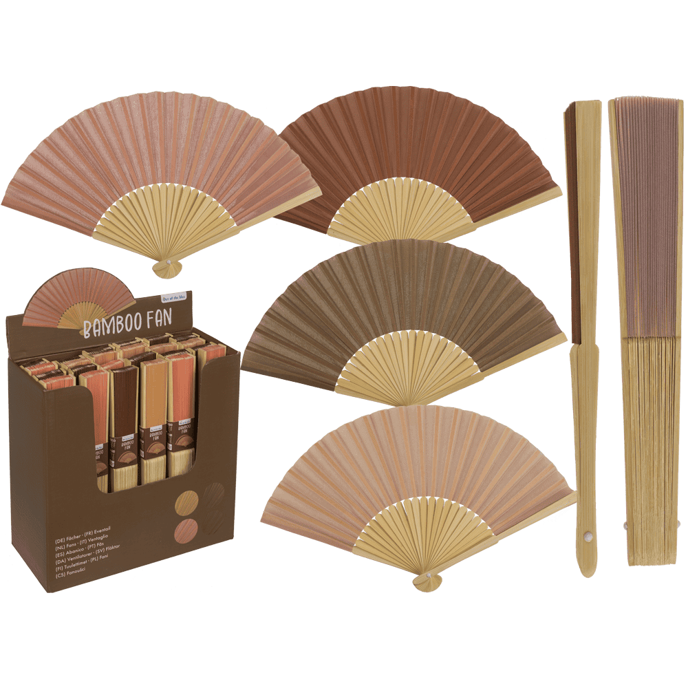 Fan, Natural, 21 cm, bamboo,