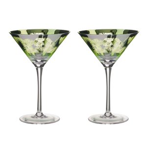 Set of 2 Cocktail Glasses - Tropical Leaves