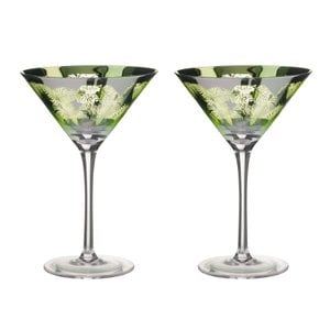 Set of 2 Cocktail Glasses - Tropical Leaves