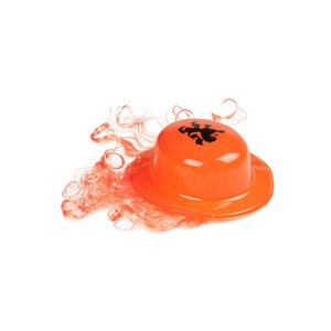 Orange hat with hair