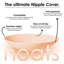 Neats Adhesive Silicone Nipple Covers - 1 pair (Champagne)