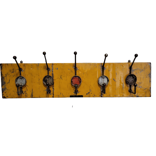 Coat rack 5 hooks made from recycled oil drums upcycling | different colors