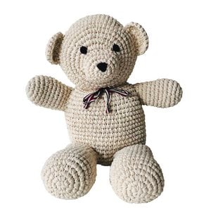 Luna-Leena big bear Luna off white - cotton (incl. donation) hand crocheted in Nepal