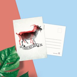 Vintage-style postcard featuring a red horse illustration with the text "Bock auf Köln" (German for "Eager for Cologne"). The postcard is part of the Stadtliebe® collection and is categorized as a card with text.