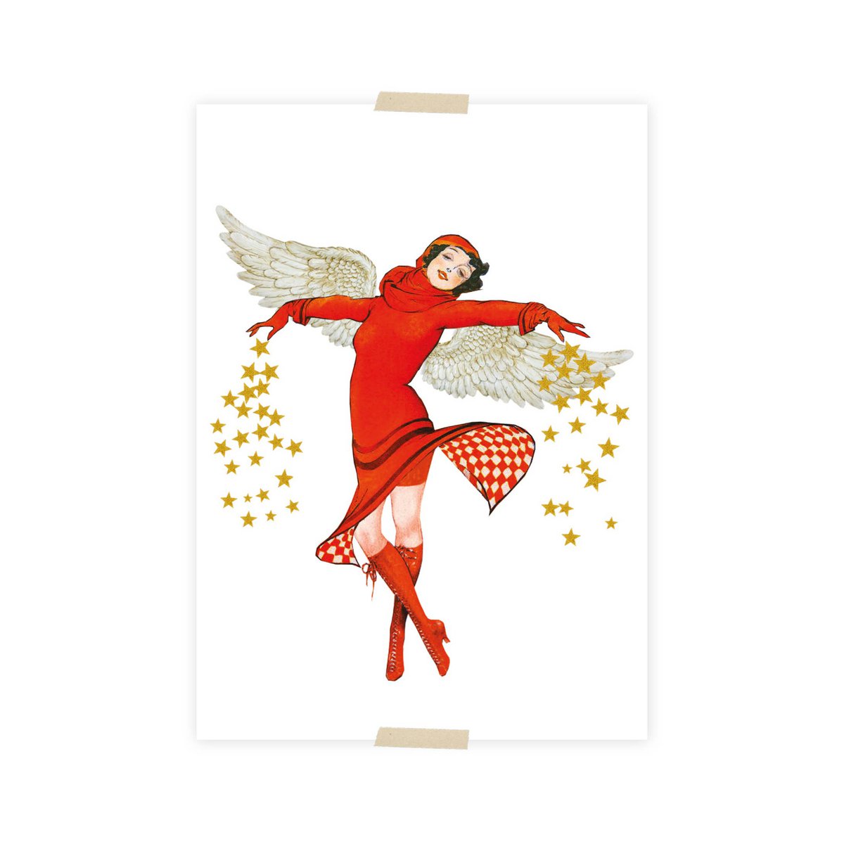 Collage de postales navideñas Ángel de Navidad