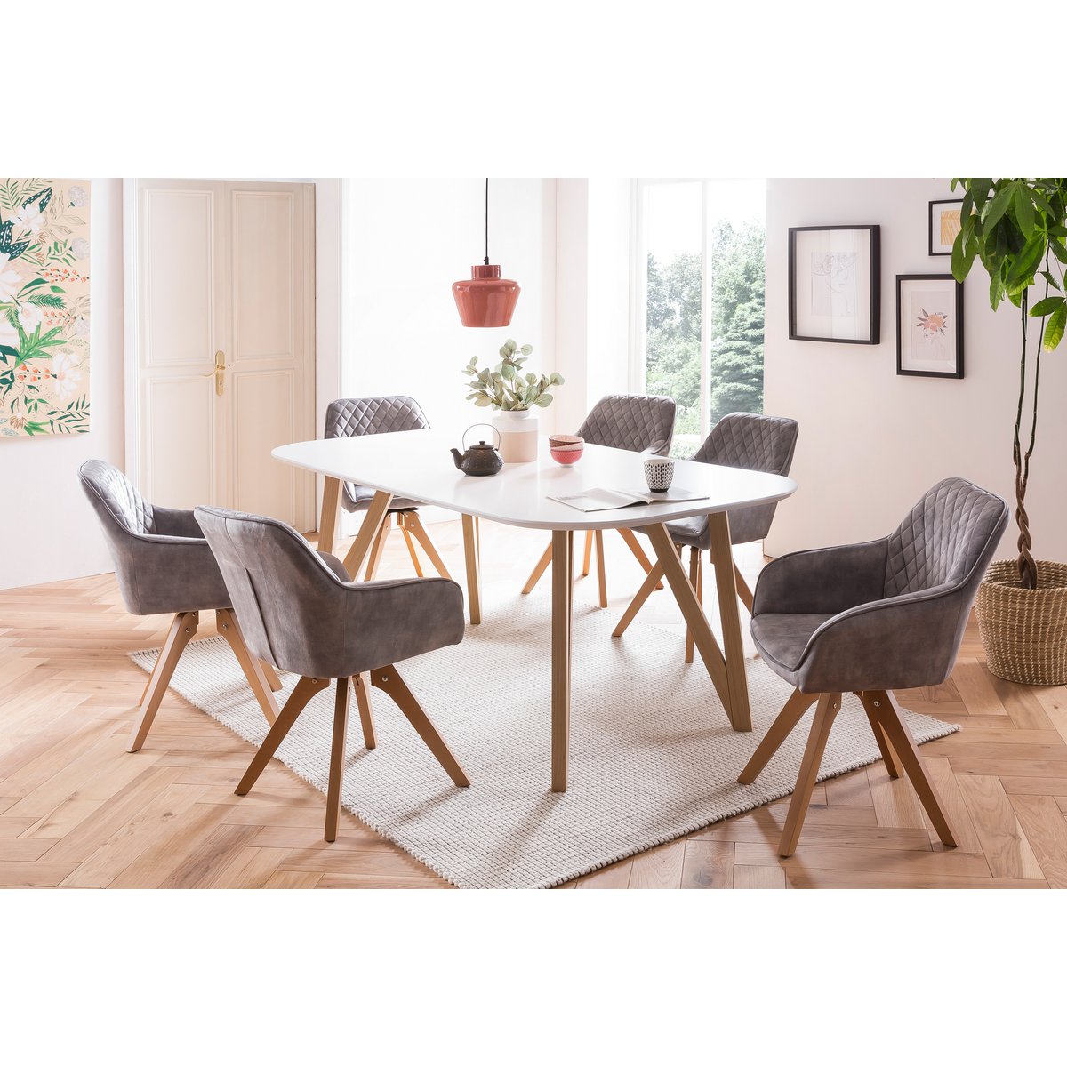 Fotel vintage aksamitny welur, szary
