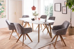 Fauteuil vintage fluweel velours, grijs