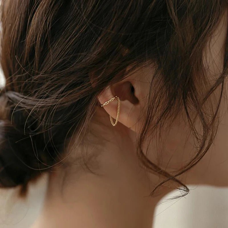 1 stk 2025 Mode Minimalistisk Ingen piercing øre manchet øreringe til kvinde Falske piercing øre manchet klip øreringe til kvinder manchet smykker