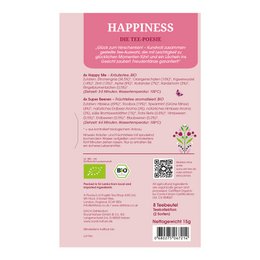 ETS - Tee Geschenk Tee-Poesie "Happiness", 8 Teebeutel, BIO