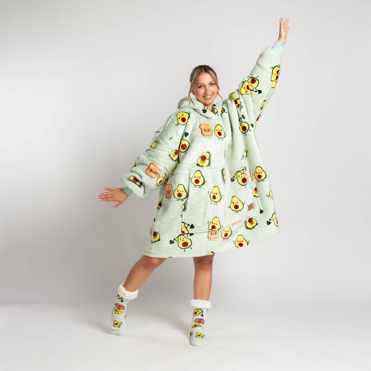 Vitapur - Hoodie blanket + socks - Avocado