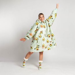 Vitapur - Hættetrøje tæppe + sokker - Avocado