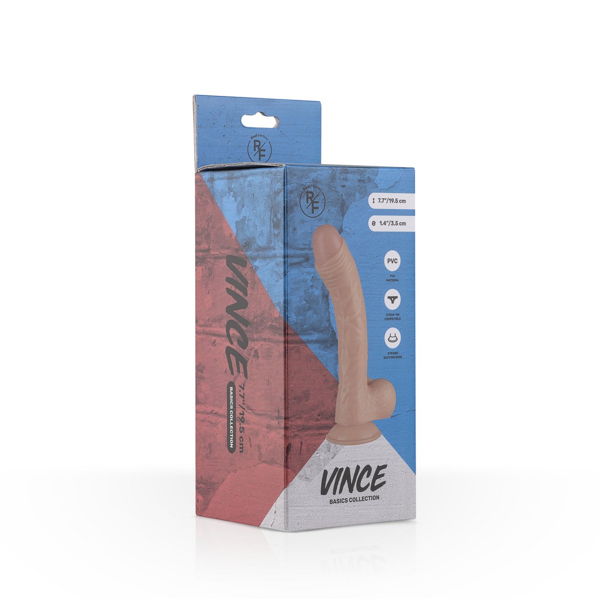 Real Fantasy - Vince Consolador Realista Con Saco De Pelotas - 13,5 cm