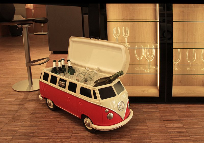 Volkswagen VW T1 Bus mobile tragbare Kühlbox – rot