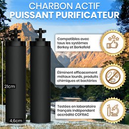 Cartucce per filtro per filtro dell'acqua per gravità - Compatibile con Berkey e Berkefeld Filter