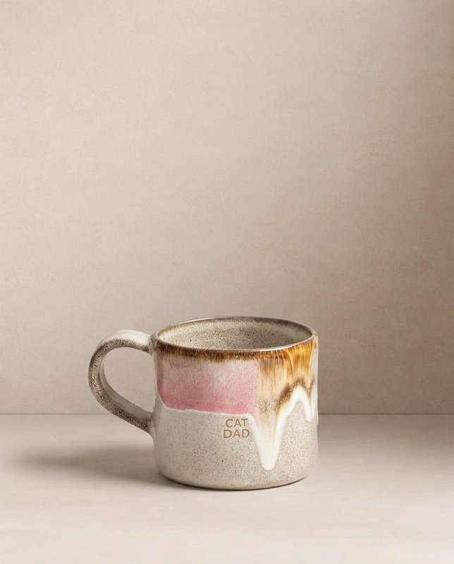 Melting Ice Cream Mug 360ml Cat Dad