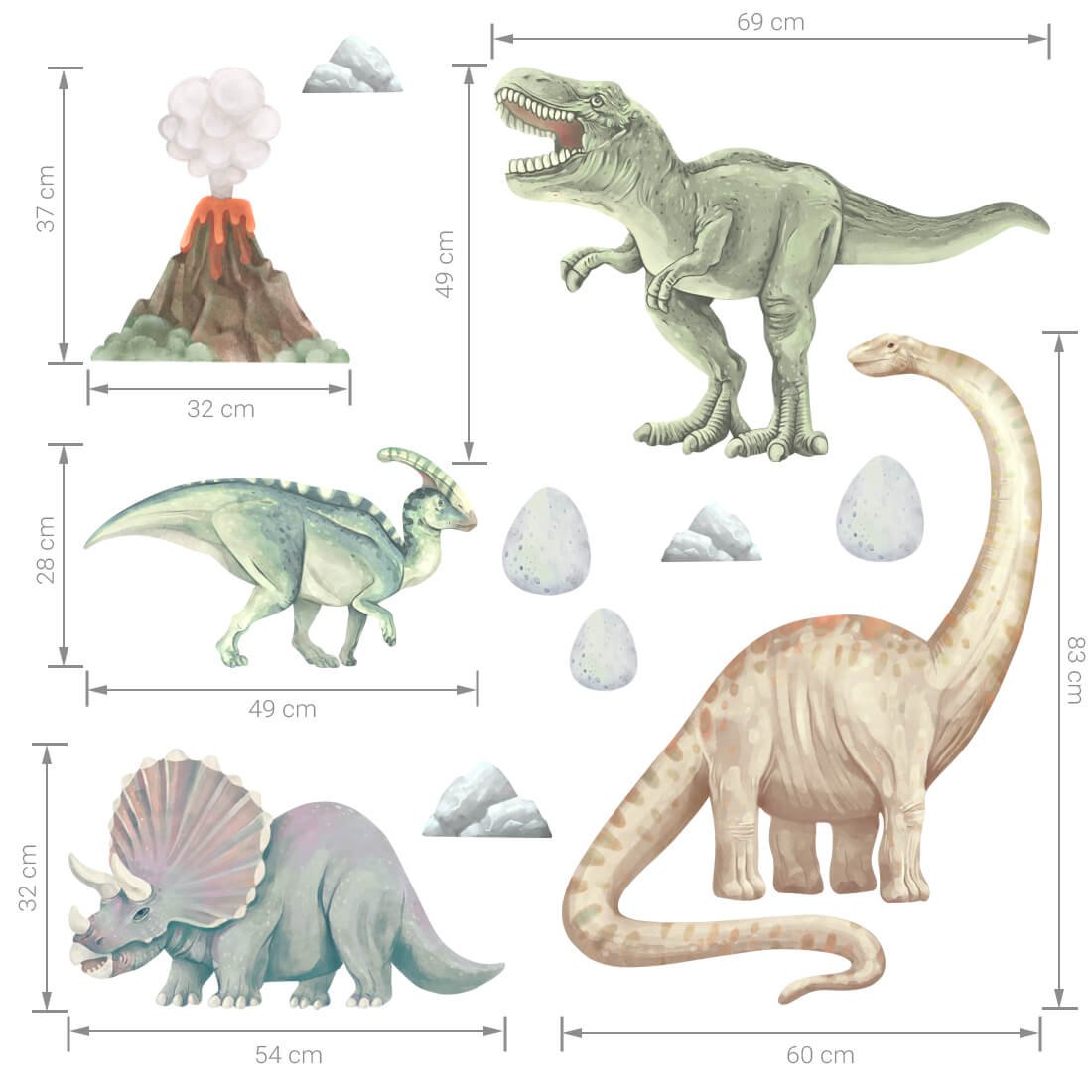 Naklejka ścienna | Dinozaury I