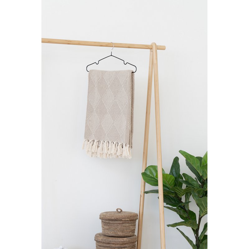 Bursa Plaid - Tortora/Beige, Cotone, Poliestere, 130x180 cm
