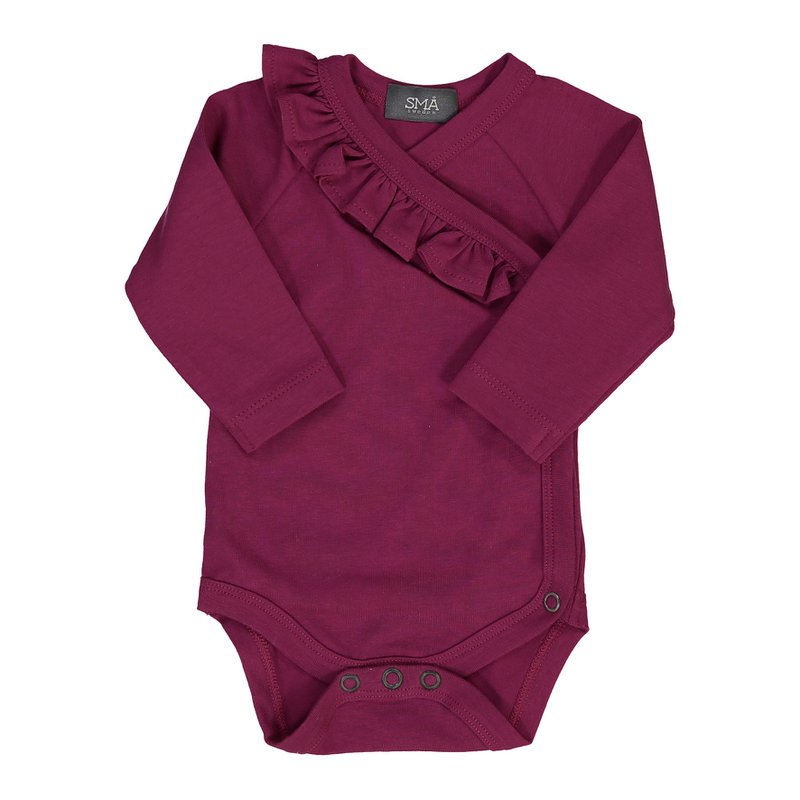 Organic cotton baby frill body suit