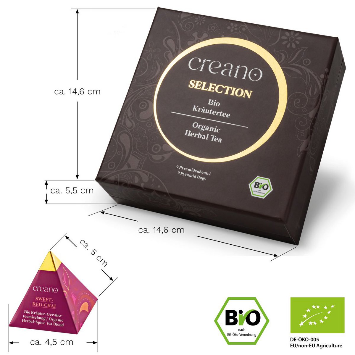 Bio Kräutertee 9er Pyramiden Geschenkset 22,5g
