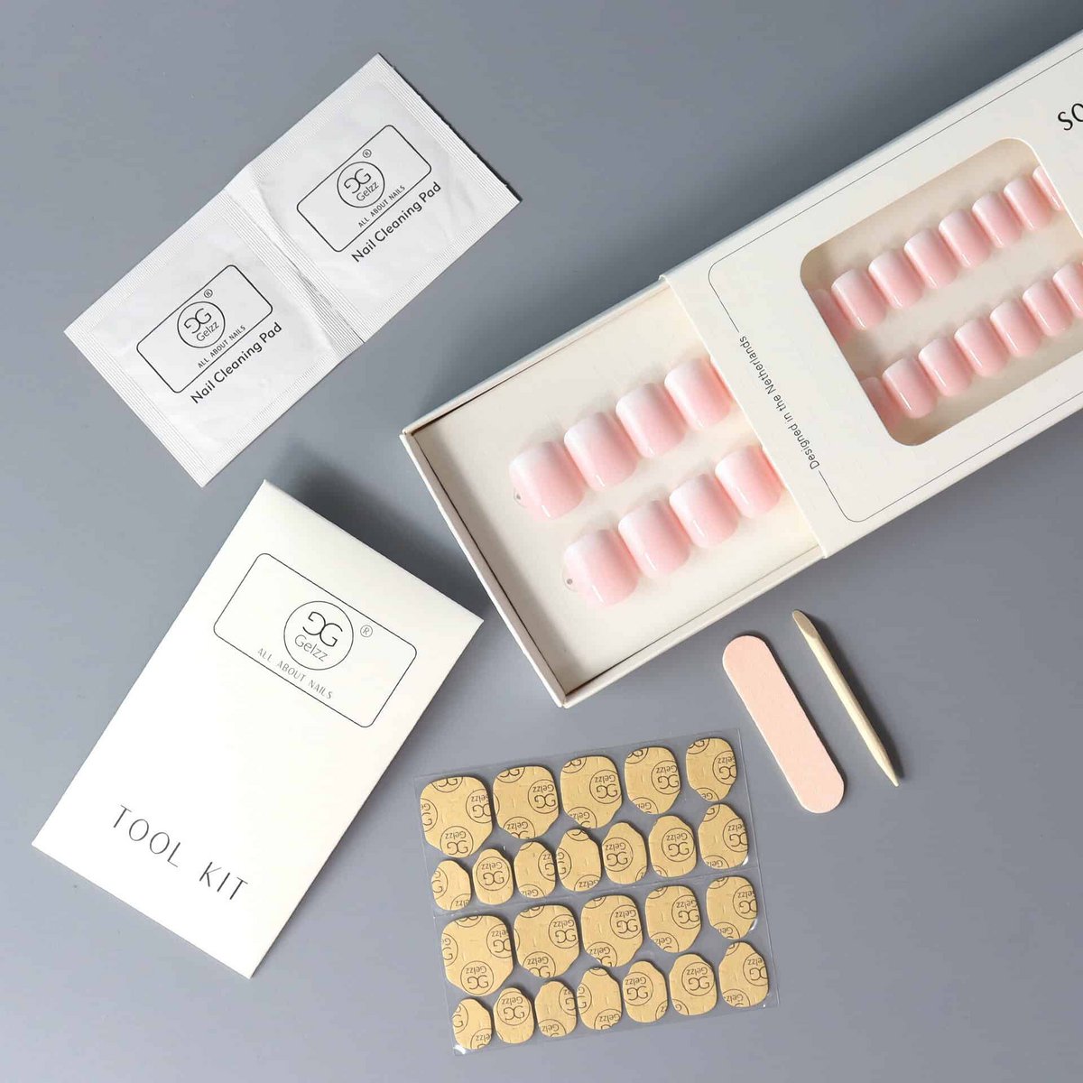 Gel X Soft Gel Press On corto Baby Boom rosa morbido (S52)