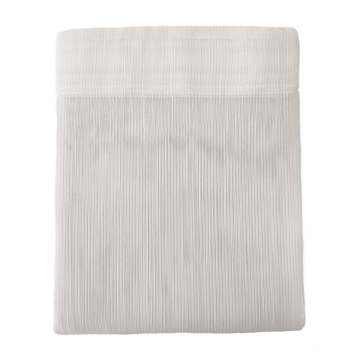 Rideau translucide en ruban multifonction. Rideaux de qualité fabriqués avec des matériaux recyclés. Couleur blanche. Rideaux pour salon, chambre et cuisine.
