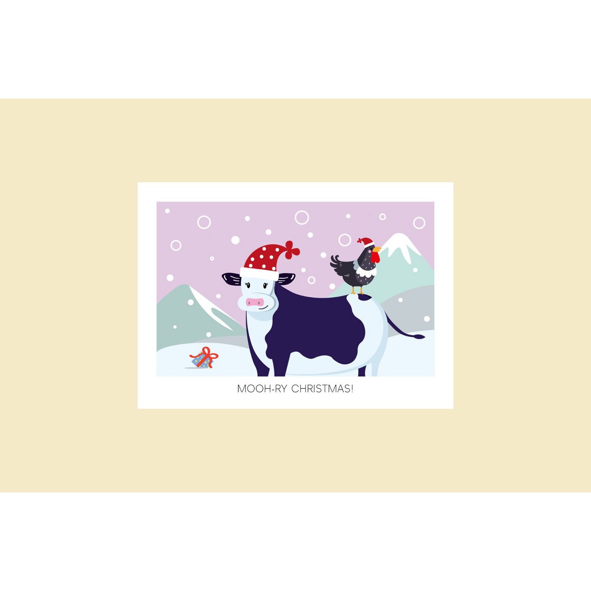 Tarjeta de Navidad - Mooh-ry Christmas