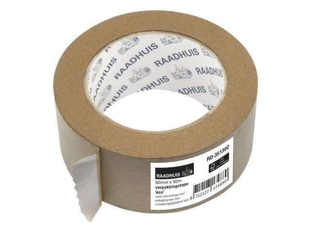 Cinta de embalaje ECO Raadhuis papel 50mm x 50m