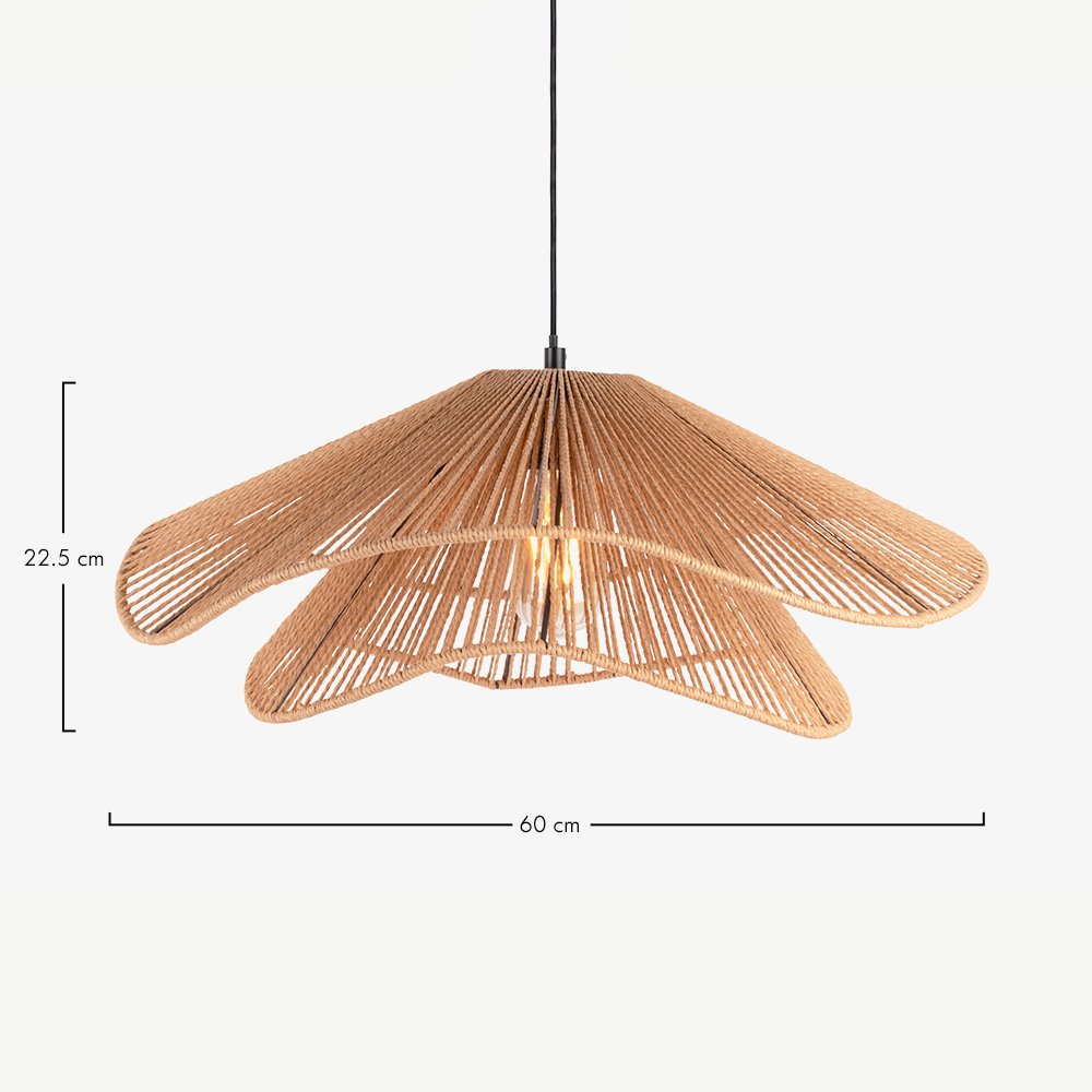 Fedora Layered Pendant Lamp, Natural