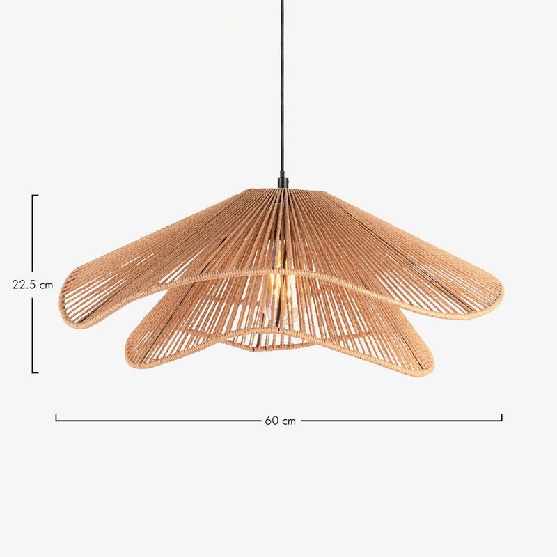 Lampe à suspension superposée Fedora, naturel