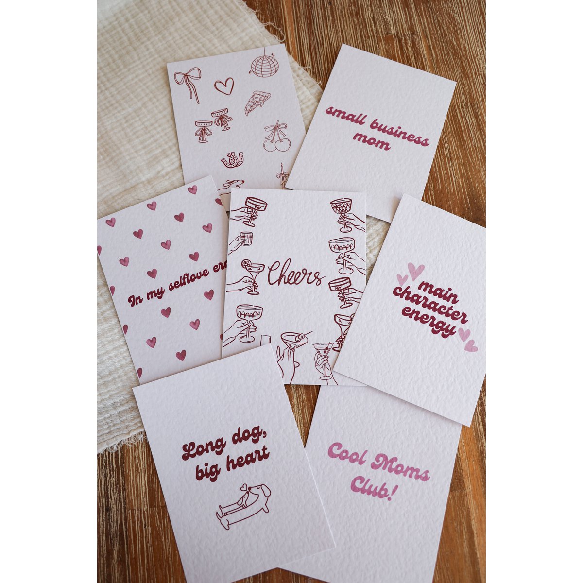 Postcard Cool Moms Club! Red