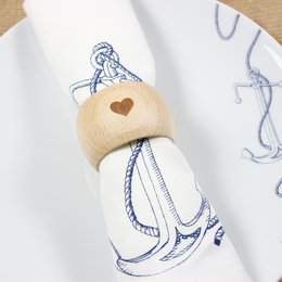 maritime half-linen napkin anchor