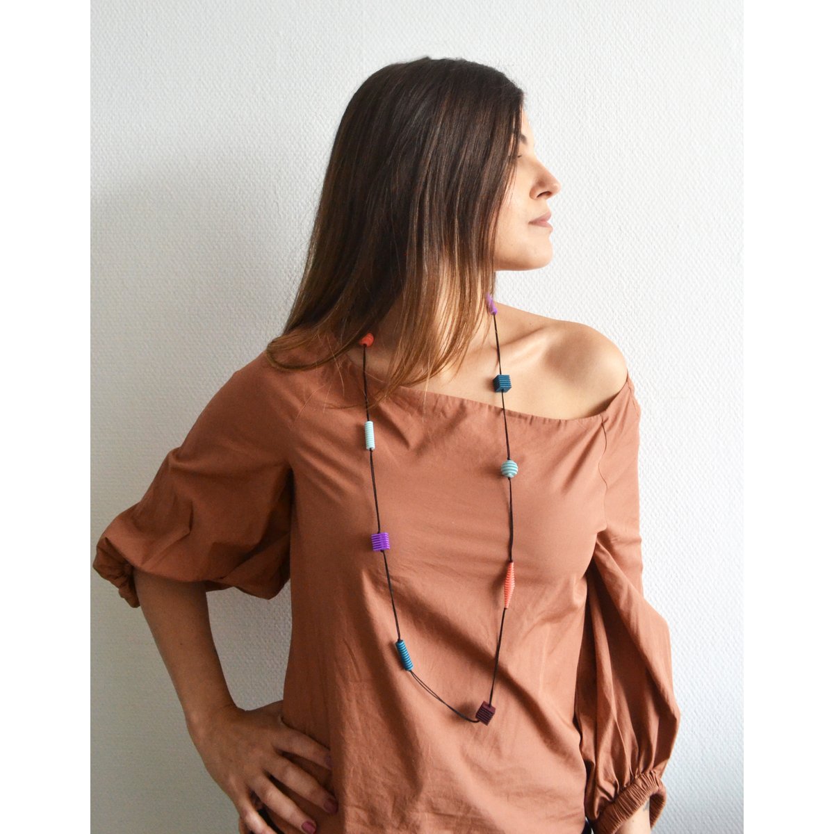OPTISCH - Lange ketting - Pastelkleuren