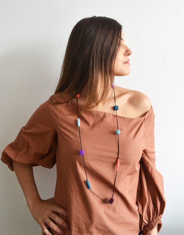 OPTISCH - Lange ketting - Pastelkleuren