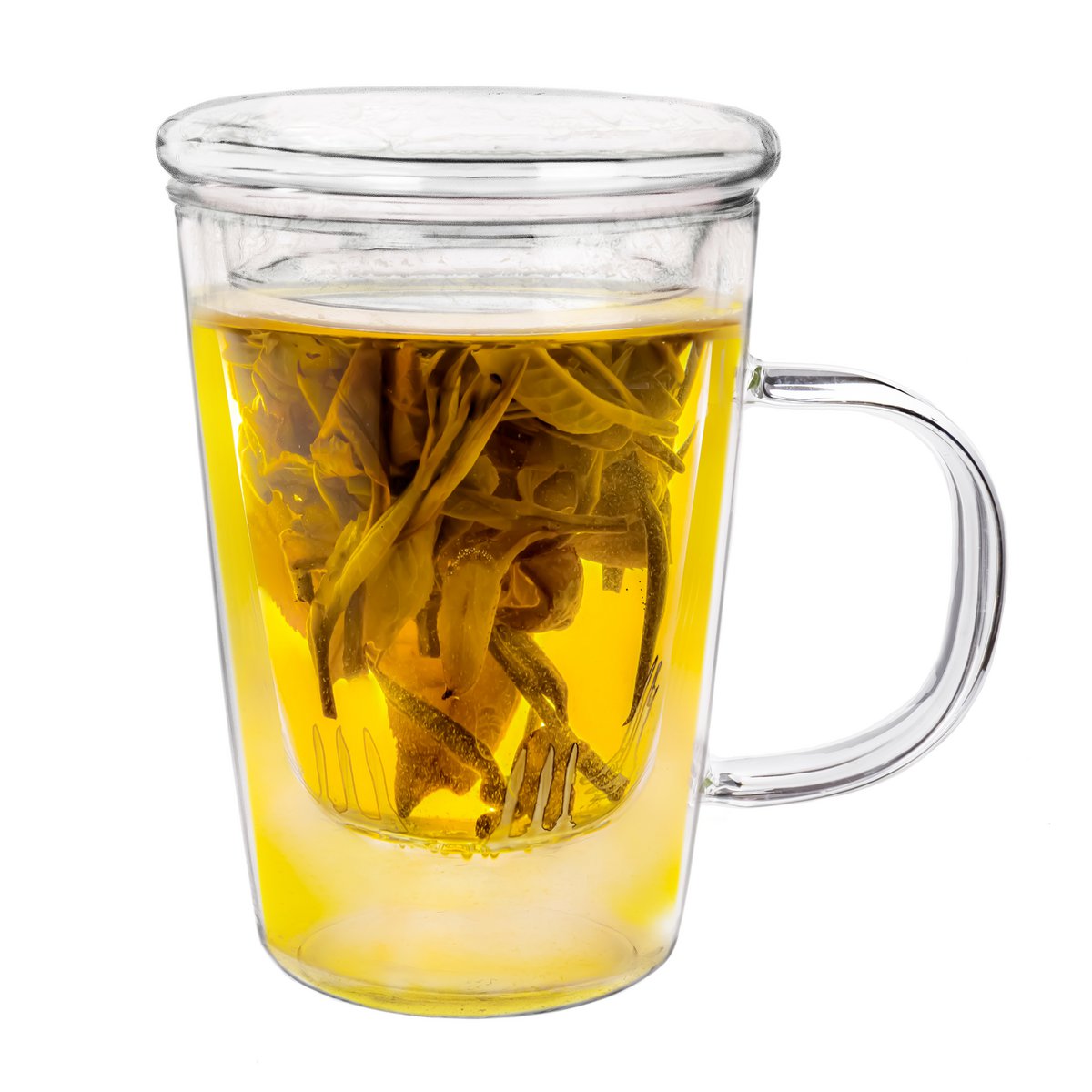 Creano Teeglas All-in-One 400ml Sieb Deckel
